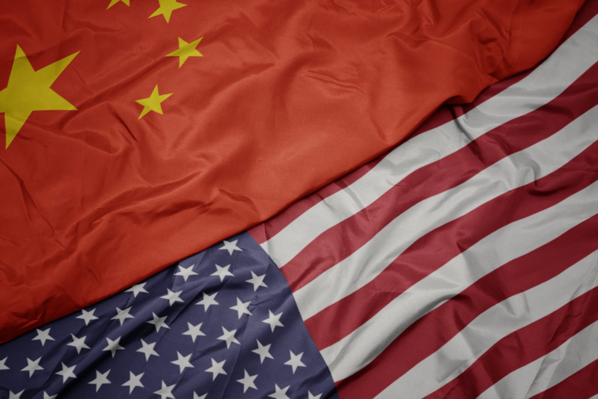 China and U.S. flags