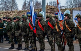 Kazan, Russia. 08 November 2021. Soldiers of Russian peacekeeping forces at the exercises.