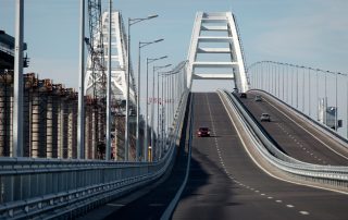 Crimea. Bridge across the Kerch Strait. Russia.